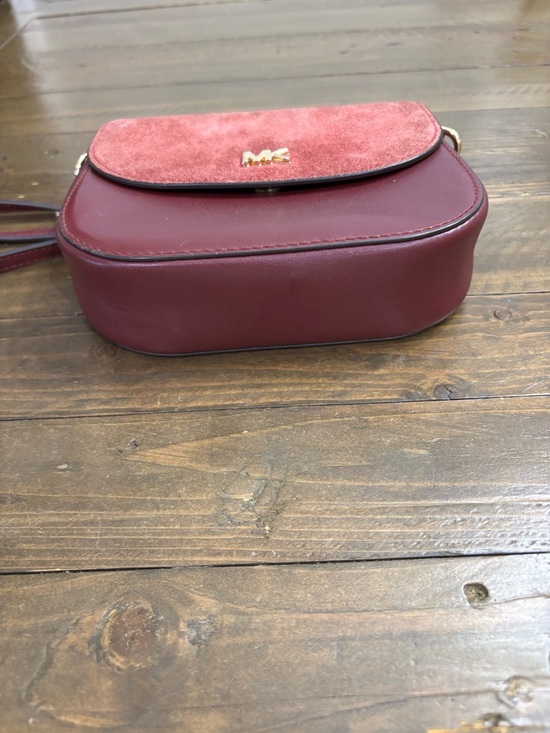 Michael Kors Mott Leather and Suede Saddle Bag - Picture 5 of 13